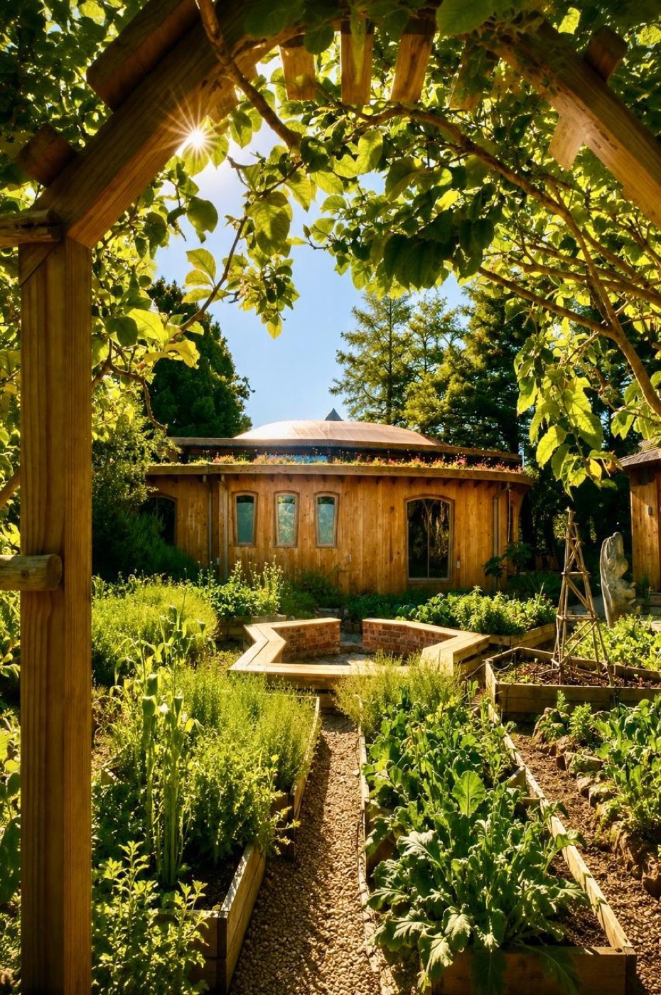 The permaculture garden at Path to Health Center