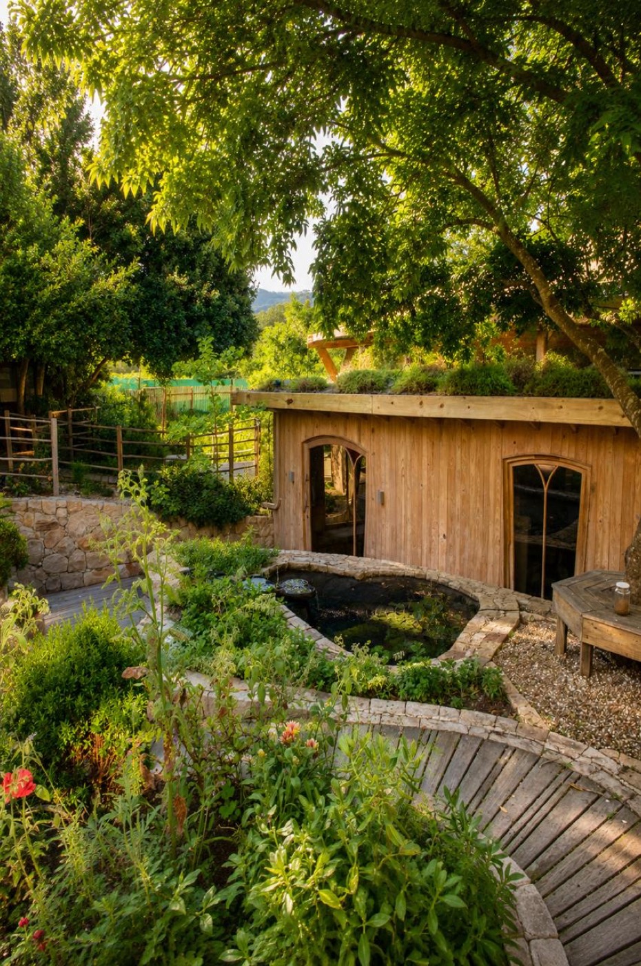 The permaculture garden at Path to Health Center